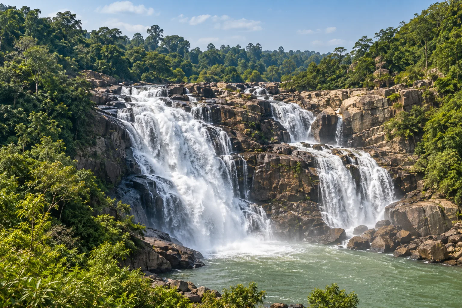 Illustrative view of Dassam Falls near Ranchi